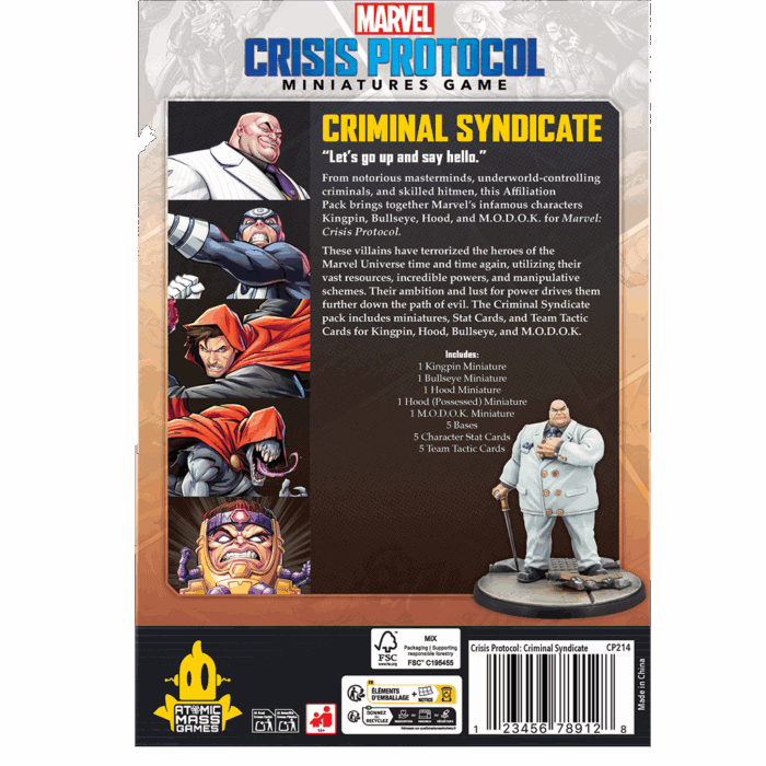 Marvel Crisis Protocol: Criminal Syndicate Affiliation Pack - Imagen 5