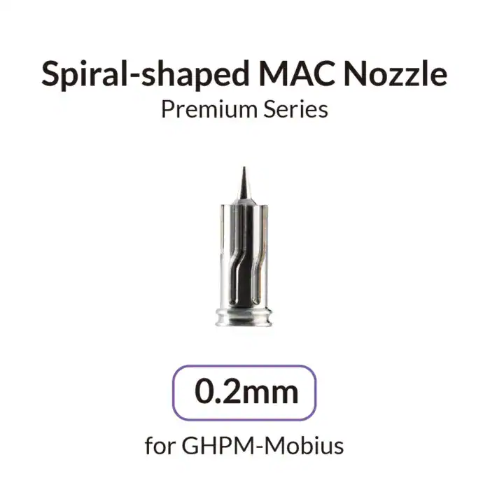 Boquilla de aerógrafo de 0,2 mm para Mobius