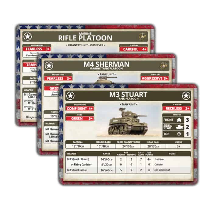 The Pacific: American Unit Cards (x36) - Limited Edition - Imagen 2