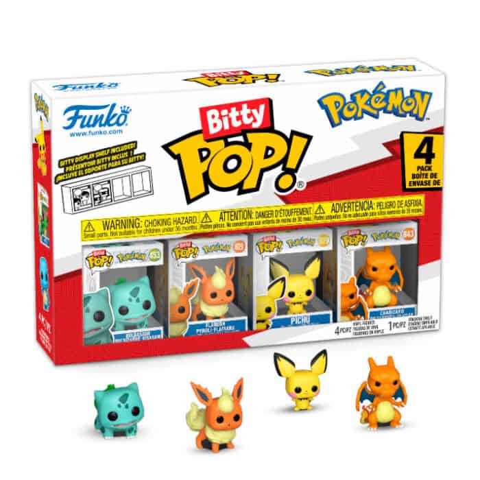 Blister 4 figuras Bitty POP Pokemon Bulbasur